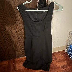 Pin stripe black business dress